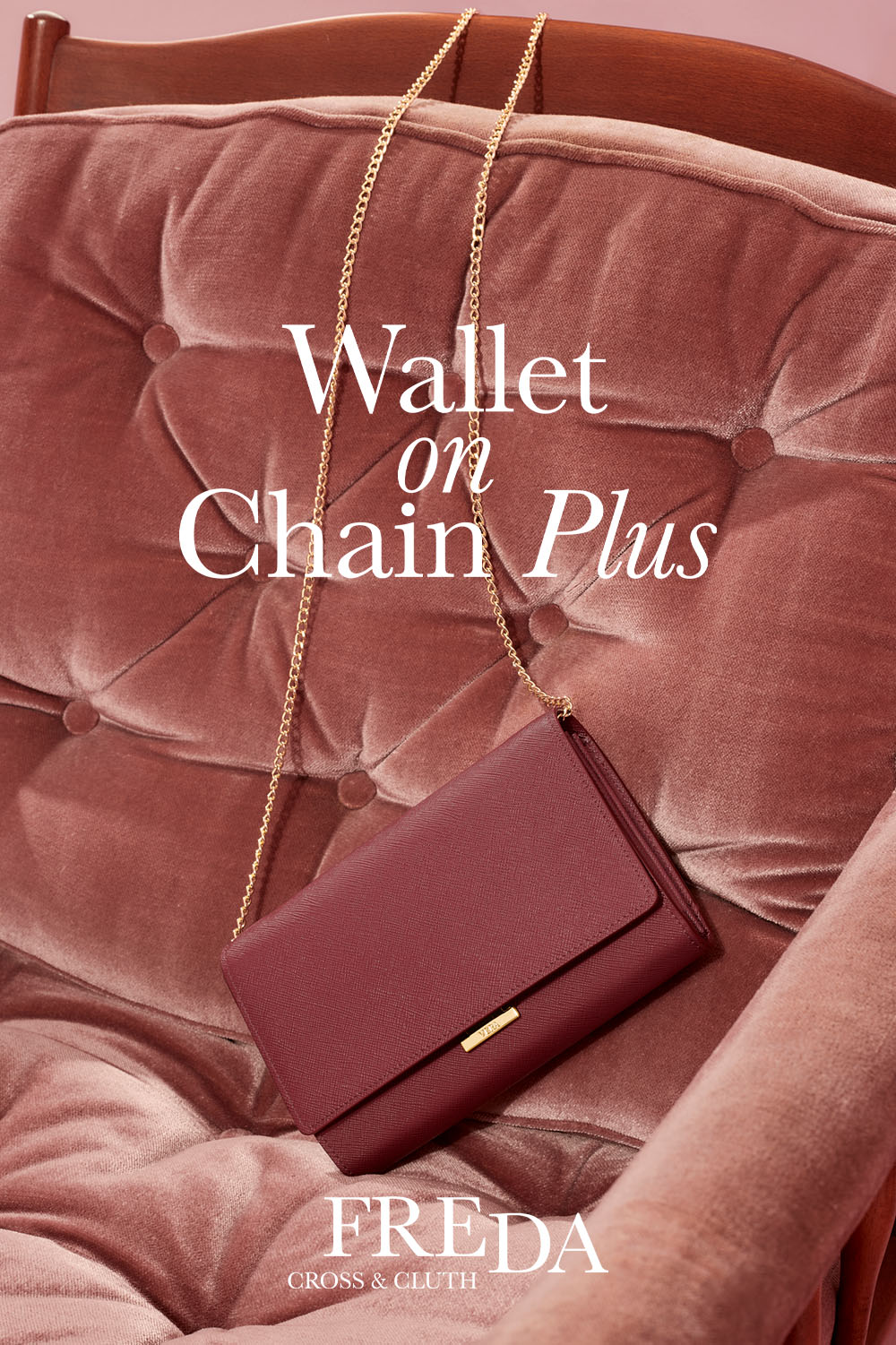 VERA Freda - Wallet on Chain Plus, กระเป๋าสตางค์ที่พลัสด้วยสายสะพายโซ่และสายหนัง