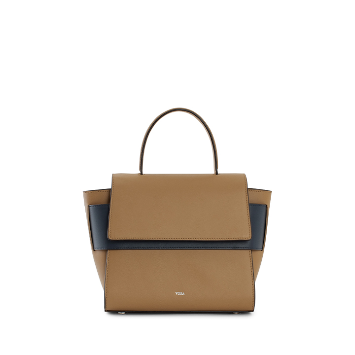 VERA Margo Leather Handbag, Size 20 in Butterrum