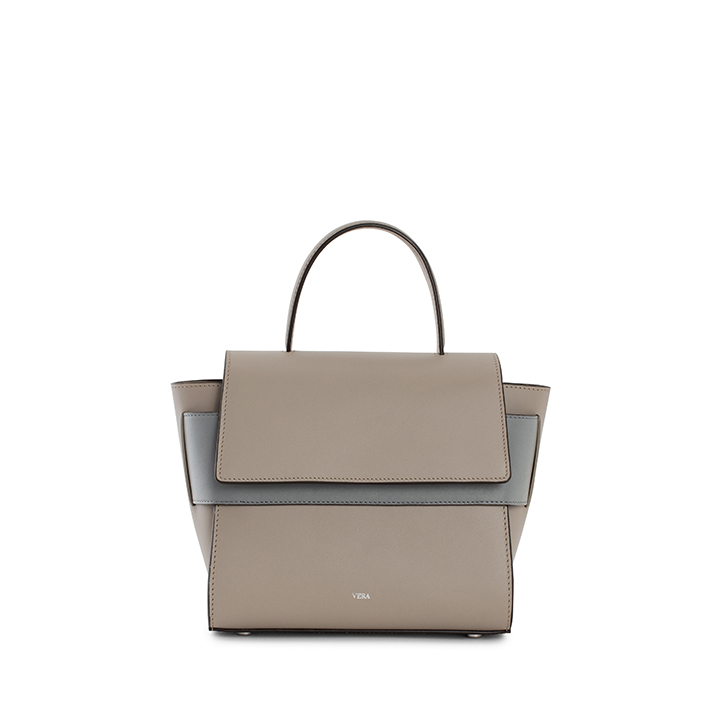 VERA Margo Leather Handbag, Size 20 in Nimbus