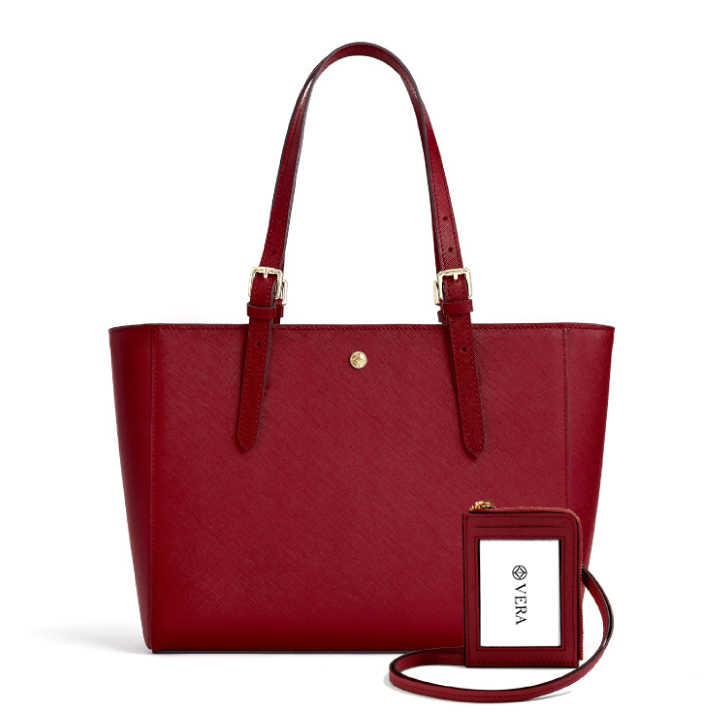 VERA The First Bag with Badge in Burgundy