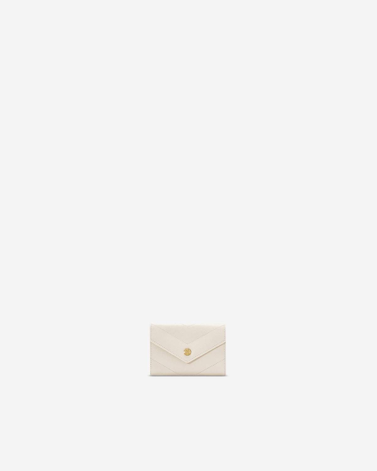 VERA CAVIAR Envelop Wallet in Oyster กระเป๋าสตางค์ทรง envelop ทำจากหนังแท้ลาย Caviar สี Oyster