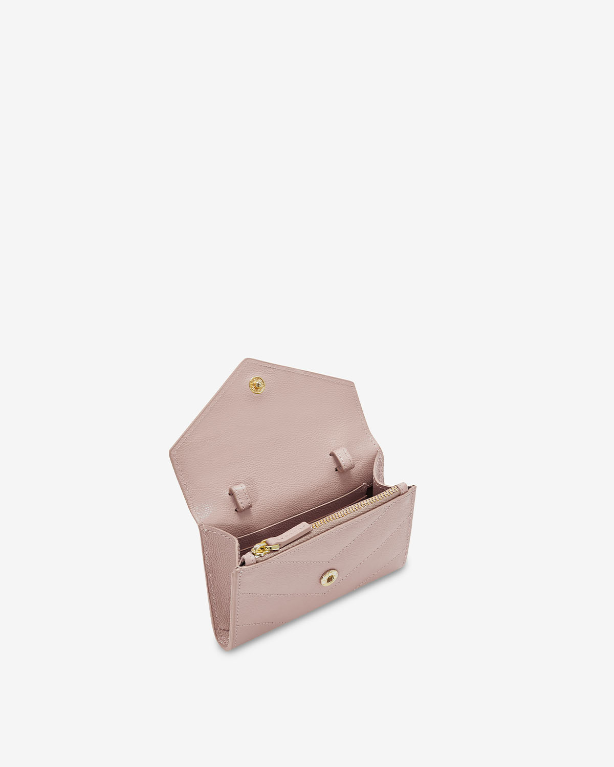 VERA CAVIAR Envelop Wallet in Rose Quartz กระเป๋าสตางค์ทรง envelop ทำจากหนังแท้ลาย Caviar สี Rose Quartz