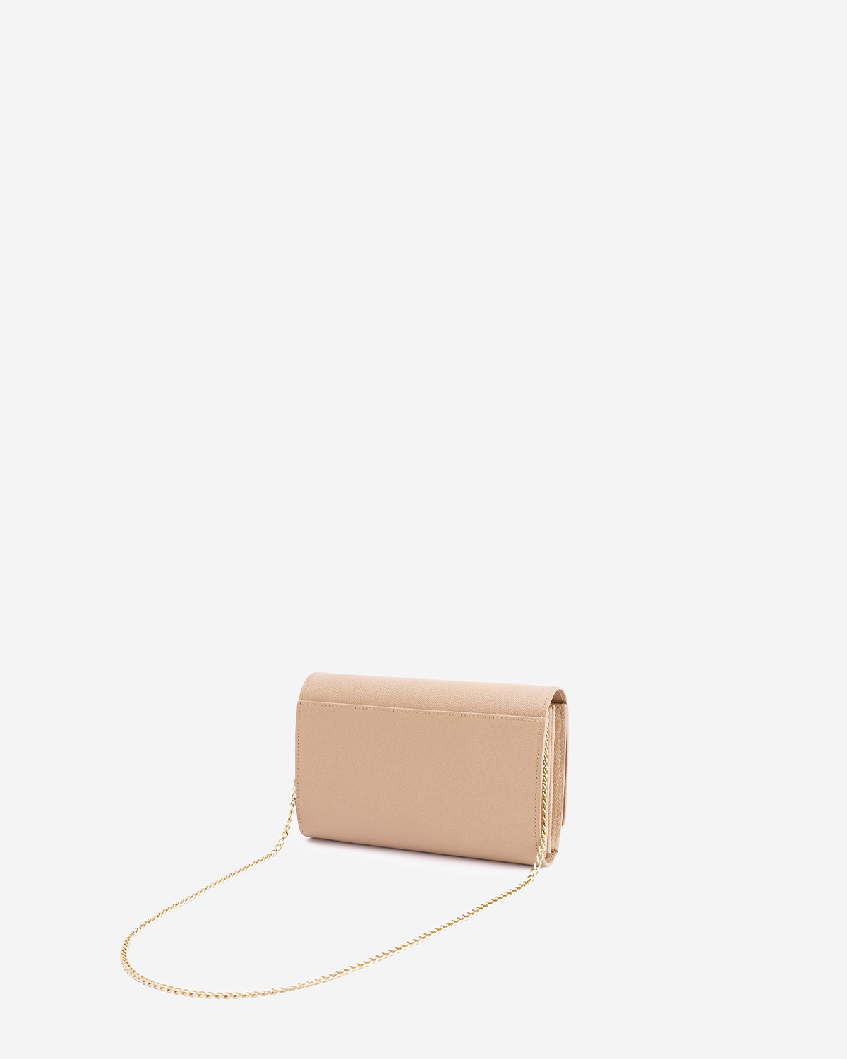 กระเป๋าสะพายข้างหนังแท้ VERA Freda Leather Wallet-on-Chain & Crossbody bag สี Nude