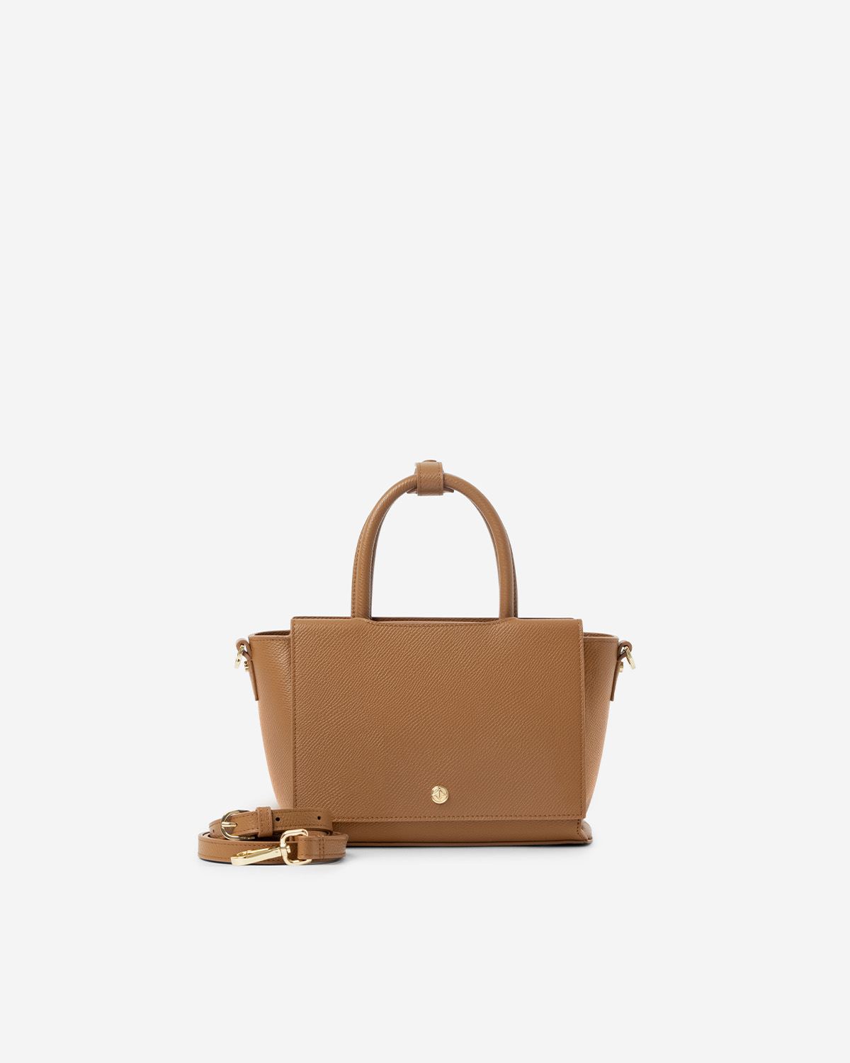 กระเป๋าถือหนังแท้ VERA Heidi Leather Handbag, ไซส์ 22 สี Camel