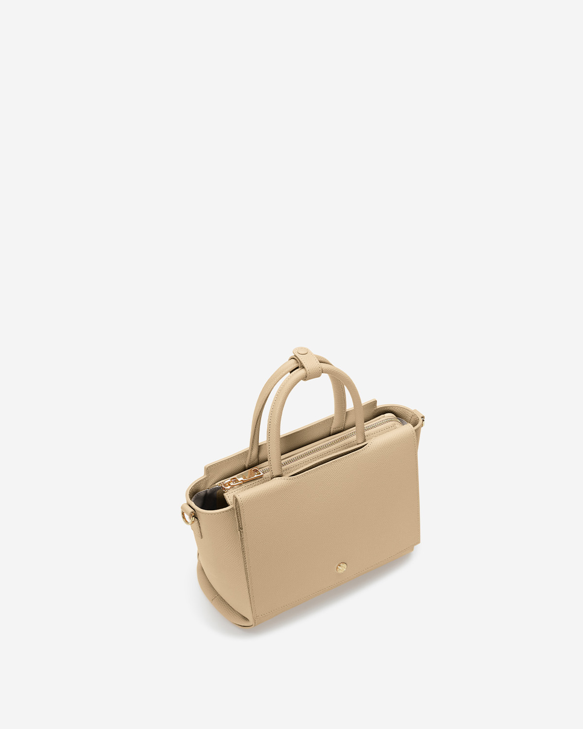 กระเป๋าถือหนังแท้ VERA Heidi Leather Handbag, ไซส์ 22 สี Sand
