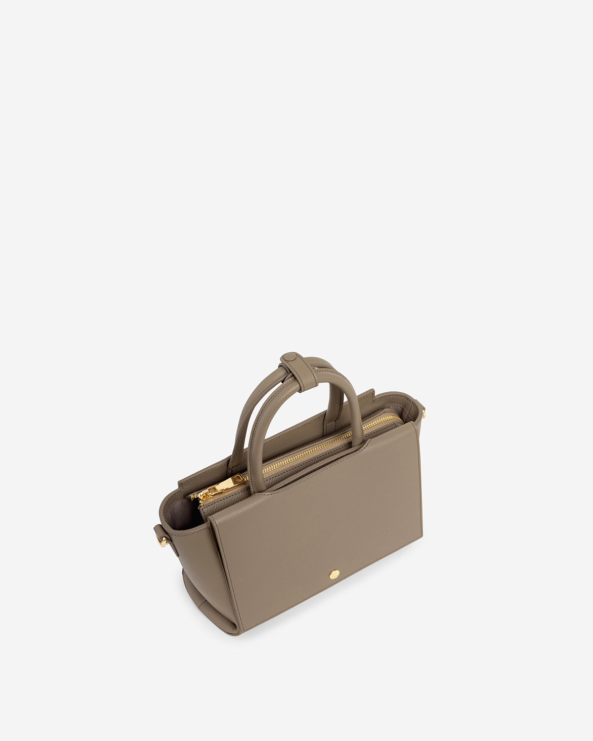 กระเป๋าถือหนังแท้ VERA Heidi Leather Handbag, ไซส์ 25 สี Taupe