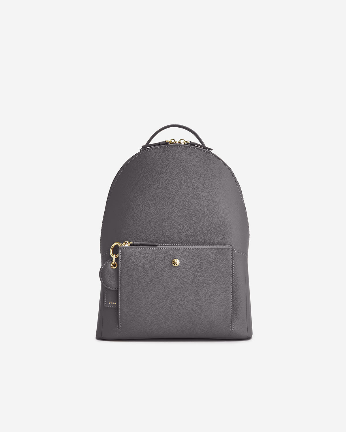กระเป๋าเป้หนังแท้ VERA Journey Leather Backpack สี Paris Gray