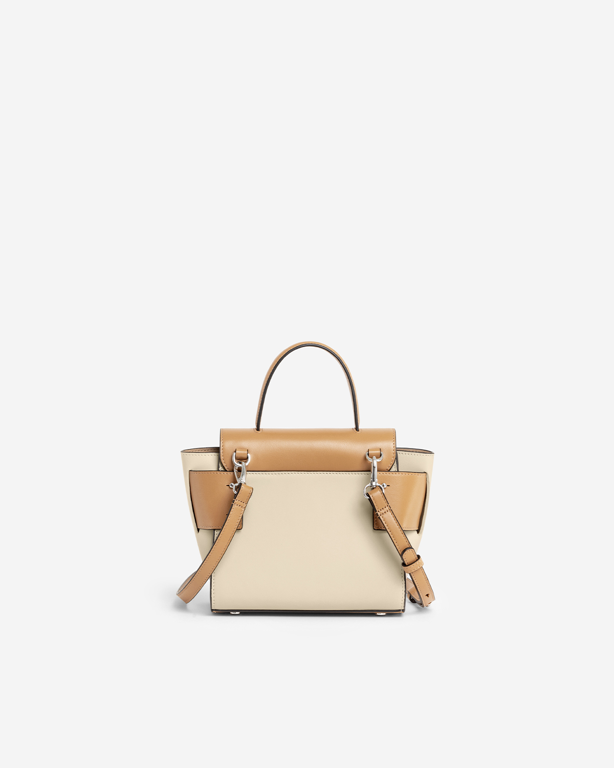 VERA Margo Leather Handbag, Size 20 in Beige Butterscotch